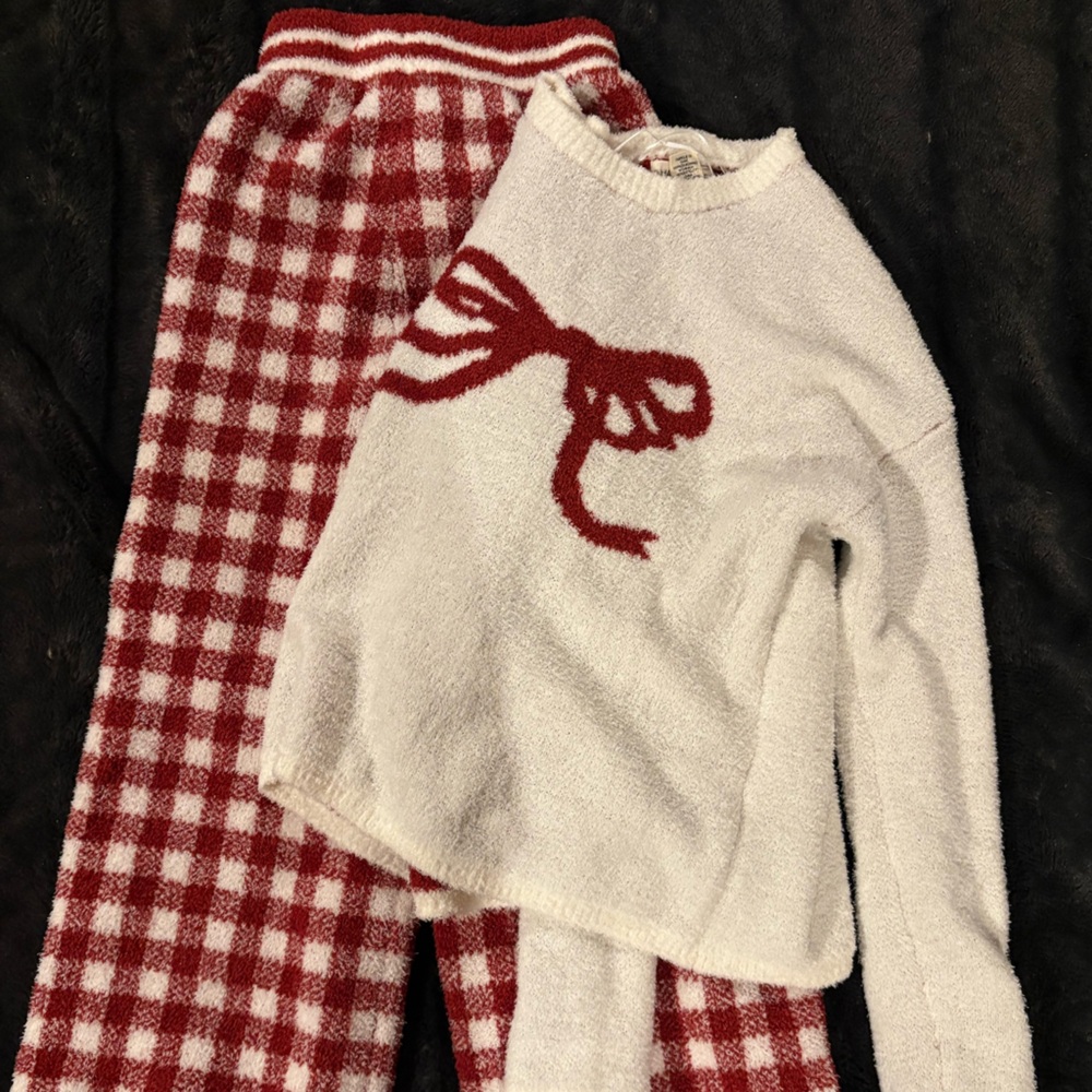 Cozy Red and White Pajama Set